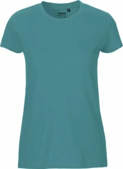 Neutral Fitted T-Shirt Aus Fairtrade Bio-Baumwolle - Teal