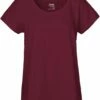 Neutral Loose Fit T-Shirt Aus Fairtrade Bio-Baumwolle - Bordeaux -Grundstoff Verkaufsladen O81003 bor Basic Damen Shirt lockere Passform aus Fairtrade Bio Baumwolle vegan weinrot 1280x1280