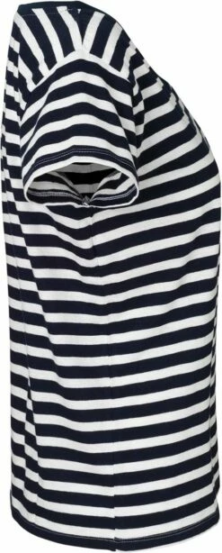 Neutral Loose Fit T-Shirt Aus Fairtrade Bio-Baumwolle - Navy/weiss -Grundstoff Verkaufsladen O81003 nw gestreiftes Damenshirt aus Fairtrade Bio Baumwolle Loose Fit vegan 1280x1280