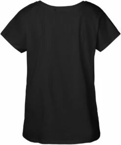 Neutral Loose Fit T-Shirt Aus Fairtrade Bio-Baumwolle - Black -Grundstoff Verkaufsladen O81003 schwarzes Damen Shirt aus Bio Baumwolle vegan Rueckansicht lockere Passform Neutral 1280x1280