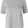 Neutral Half Sleeve T-Shirt Aus Bio-Baumwolle Fairtrade - Grau Meliert -Grundstoff Verkaufsladen O81004 Grey Neutral Halbarm Shirt front runder Saum 100 Biobaumwolle fair 1280x1280