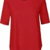 Neutral Half Sleeve T-Shirt Aus Bio-Baumwolle Fairtrade - Red -Grundstoff Verkaufsladen O81004 Red Neutral Shirt halblange Aermel front abgerundeter Saum reine Bio Baumwolle 1280x1280