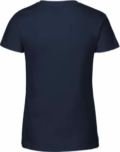 Neutral Organic Fitted V-Neck T-Shirt Fairtrade - Navy -Grundstoff Verkaufsladen O81005 back Frauen Kurzarm Shirt V Neck Fairtrade 1280x1280