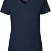 Neutral Organic Fitted V-Neck T-Shirt Fairtrade - Navy -Grundstoff Verkaufsladen O81005 front V Neck Damen Shirt navy Bio Baumwolle Oeko Tex Standard 100 1280x1280