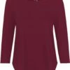 Neutral 3/4 Sleeve T-Shirt Aus Fairtrade Bio-Baumwolle - Bordeaux -Grundstoff Verkaufsladen O81006 Bordeaux Neutral Rundhals Oberteil front Dreiviertel Aermel nachhaltig Biobaumwolle 1280x1280