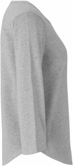 Neutral 3/4 Sleeve T-Shirt Aus Fairtrade Bio-Baumwolle - Grau Meliert -Grundstoff Verkaufsladen O81006 Grey Neutral klassisches Shirt side laessiger Schnitt oekologisch bio Jersey Stoff 1280x1280