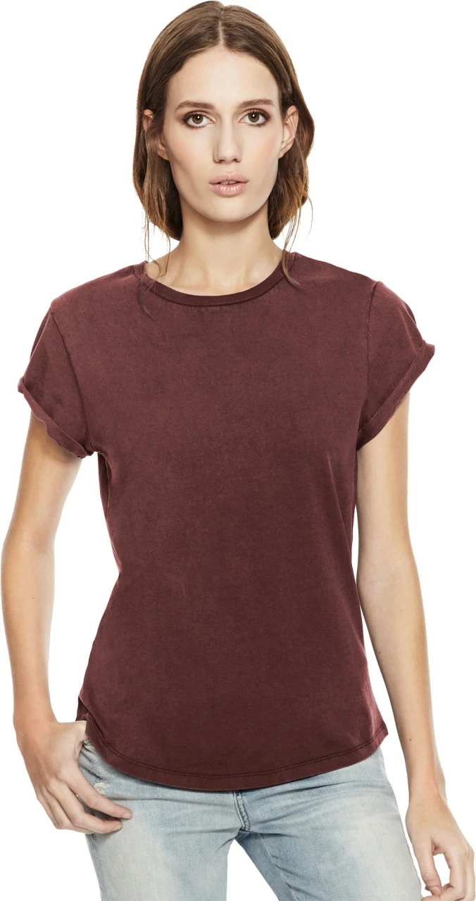 Organic Rolled Sleeve T-Shirt - Stone Burgundy 5 Organic Rolled Sleeve T-Shirt - Stone Burgundy – Bild 3