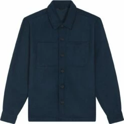 Unisex Twill Overshirt Aus Recyceltem Polyester - French Navy