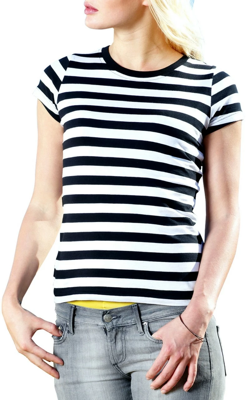 Striped T-Shirt - Black/white 5 Striped T-Shirt - Black/white – Bild 3