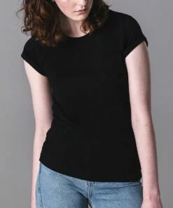 Roll Sleeve T-Shirt - Black -Grundstoff Verkaufsladen P81 Rock n Roll black shirt 2 1280x1280