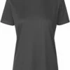 Neutral Performance T-Shirt Aus Recyceltem Polyester - Charcoal -Grundstoff Verkaufsladen R81001 char Basic Sport T Shirt fuer Damen Rundhalsausschnitt figurbetont aus reinem recyceltem Polyester vegan 1280x1280