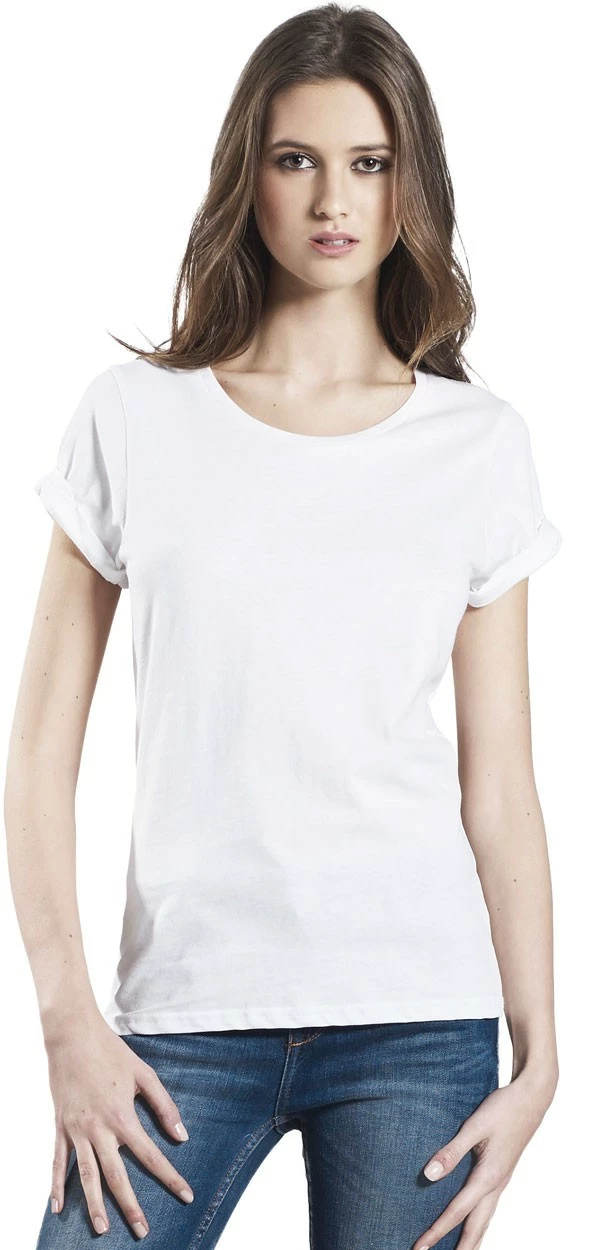 Organic Rolled-Up Sleeve T-Shirt - White 5 Organic Rolled-Up Sleeve T-Shirt - White – Bild 3