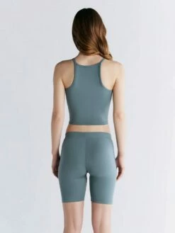 Crop Top Aus Bio-Baumwolle - Gobelin Blau -Grundstoff Verkaufsladen Rueckanischt Top Hose Bio 1217 066 1417 066 1280x1280