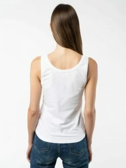 Mela Fairtrade Tanktop Vanita Aus Bio-Baumwolle - Weiß -Grundstoff Verkaufsladen Rueckansicht Damen Traeger Top Vanita wht 1280x1280