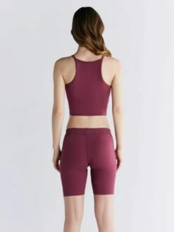 Crop Top Aus Bio-Baumwolle - Rosarot -Grundstoff Verkaufsladen Rueckansicht Fair Fashion vegan 1217 069 1417 069 1280x1280