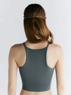 Crop Top Aus Bio-Baumwolle - Dunklerschiefer -Grundstoff Verkaufsladen Rueckansicht Racker Back 1217 068 1280x1280