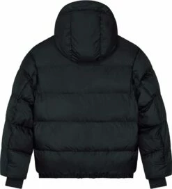 Oversized Unisex Puffer Jacket Aus Recyceltem Polyester - Black -Grundstoff Verkaufsladen Rueckansicht Unisex Kapuzenjacke wattiert U840 002 1280x1280