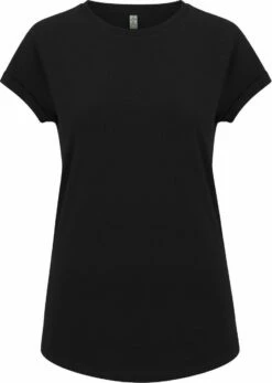 Recycled Rolled Sleeve T-Shirt - Black