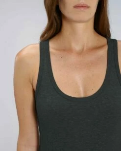 Tank-Top Aus Bio-Baumwolle - Dark Heather Grey -Grundstoff Verkaufsladen STTW013 651 Damen Tank Top runder Ausschnitt Strickbuendchen Fair Trade umweltfreundlich 1280x1280