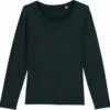 Longsleeve Aus Bio-Baumwolle - Black -Grundstoff Verkaufsladen STTW021 002 Longsleeve Damen schwarz Bio Baumwolle faire Herstellung 1280x1280