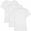 T-Shirt Aus Bio-Baumwolle - White - 3er-Pack -Grundstoff Verkaufsladen STTW032 00 Damen Rundhals T Shirt Biobaumwolle weiss 3er Pack Sparpack 1280x1280