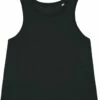 Kurzes Tank-Top Aus Bio-Baumwolle - Black -Grundstoff Verkaufsladen STTW038 002 Kurzes Damen Tank Top schwarz Bio Baumwolle fair trade 1280x1280