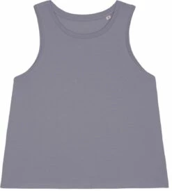 Kurzes Tank-Top Aus Bio-Baumwolle - Lava Grey