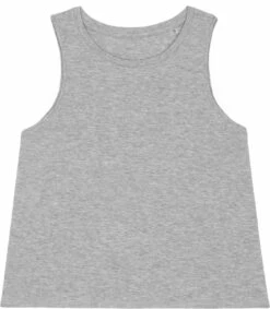 Kurzes Tank-Top Aus Bio-Baumwolle - Heather Grey