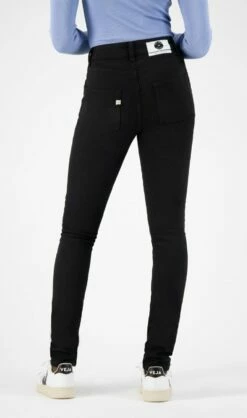 Skinny Fit Jeans Hazen - Dip Dry -Grundstoff Verkaufsladen Skinny Hazen Dip Dry Schwarze 5 Pocket Jeans Hight Waist umweltschonend back 1280x1280