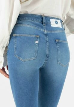 Skinny Fit Jeans Hazen - Pure Blue 13 Skinny Fit Jeans Hazen - Pure Blue -Grundstoff Verkaufsladen Skinny Hazen Pure Blue Enganliegende Damen Jeans hohe Leibhoehe detail 1280x1280