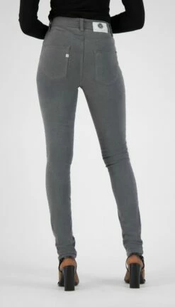 Skinny Fit Jeans Hazen - Grey -Grundstoff Verkaufsladen Skinny Hazen grey High Waist Jeans MUD umweltschonende Herstellung back 1280x1280