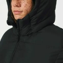 Oversized Unisex Puffer Jacket Aus Recyceltem Polyester - Black -Grundstoff Verkaufsladen Stehkragen mit Kapuze schwarz U840 002 1280x1280