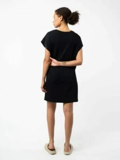 Mela Fairtrade Jersey-Kleid Sunea Aus Bio-Baumwolle - Schwarz -Grundstoff Verkaufsladen Sunea black fairtrade jerseykleid schwarz vegan reine bio baumwolle 1280x1280