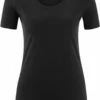 Basic Rundhals T-Shirt Aus Bio-Baumwolle - Black -Grundstoff Verkaufsladen T Shirt Damen Rundhalsausschnitt Living Crafts schwarz 1280x1280