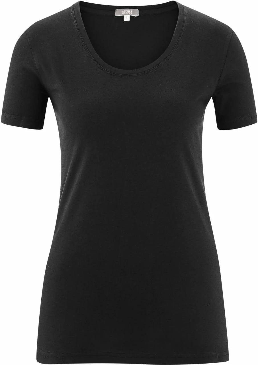 Basic Rundhals T-Shirt Aus Bio-Baumwolle - Black 3 Basic Rundhals T-Shirt Aus Bio-Baumwolle - Black