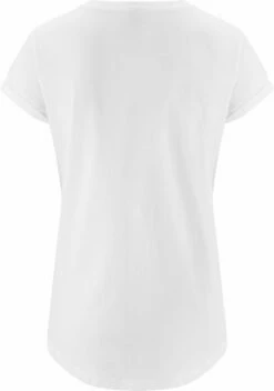 Organic Rolled Sleeve T-Shirt - White -Grundstoff Verkaufsladen T Shirt Damen aufgerollte Aermel weiss bio hinten 1280x1280