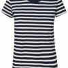 Neutral Fitted T-Shirt Aus Fairtrade Bio-Baumwolle - Navy/weiss -Grundstoff Verkaufsladen T Shirt Damen gestreift Bio 1280x1280