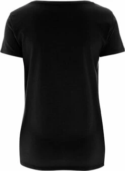 Open Neck T-Shirt Aus Biobaumwolle - Doppelpack - Black -Grundstoff Verkaufsladen T Shirt Damen schwarz Bio Baumwolle fair trade EP09 hinten 1280x1280 1