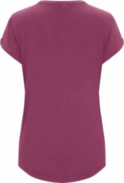 Organic Rolled Sleeve T-Shirt - Berry -Grundstoff Verkaufsladen T Shirt Frauen aufgerollt EP16 berry R ckansicht 1280x1280