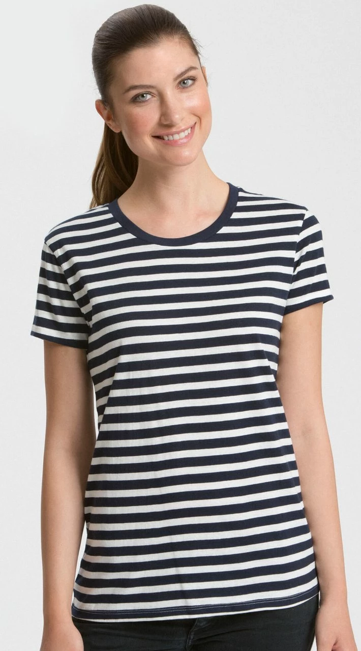 Neutral Fitted T-Shirt Aus Fairtrade Bio-Baumwolle - Navy/weiss 6 Neutral Fitted T-Shirt Aus Fairtrade Bio-Baumwolle - Navy/weiss – Bild 4