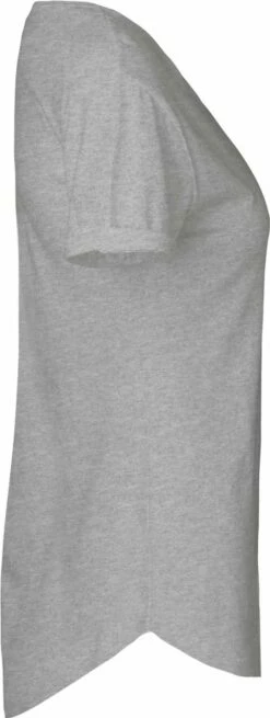 Neutral Roll Up Sleeve T-Shirt Aus Fairtrade Bio-Baumwolle - Grau Meliert -Grundstoff Verkaufsladen T Shirt roll up Shirt sports grey Neutral Ladies side 1280x1280