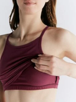 Crop Top Aus Bio-Baumwolle - Rosarot -Grundstoff Verkaufsladen Top integriertem Bustier 1217 069 1280x1280