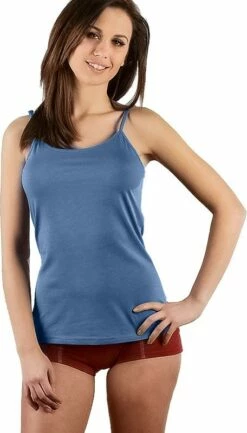 Spaghetti-Top Aus Bio-Baumwolle - Denim 7 Spaghetti-Top Aus Bio-Baumwolle - Denim -Grundstoff Verkaufsladen Top Spaghetti denim GOTS 1280x1280