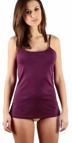 Spaghetti-Top Aus Bio-Baumwolle - Aubergine -Grundstoff Verkaufsladen Traeger Top Bio Albero 1280x1280