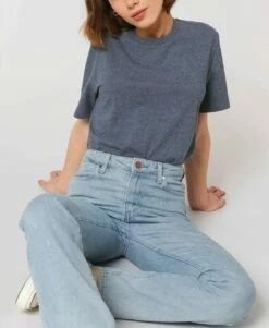 Unisex T-Shirt Aus Bio-Baumwolle & Recycelter Baumwolle - Re-navy -Grundstoff Verkaufsladen U787 601 Meliertes T Shirt aus recycelter und Bio Baumwolle fair trade re navy 1280x1280