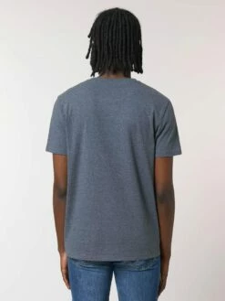 Unisex T-Shirt Aus Bio-Baumwolle & Recycelter Baumwolle - Re-navy -Grundstoff Verkaufsladen U787 601 T Shirt aus Bio und recycelter Baumwolle gerade geschnitten klassischer Rundhalsausschnitt blau meliert 1280x1280