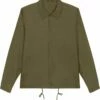 Unisex Coach Jacket Aus Recyceltem Polyester - British Khaki -Grundstoff Verkaufsladen U833 008 1 leichte Coach Jacke aus reinem Recycelmaterial wasserabweisend atmungsaktiv vegan khaki 1280x1280