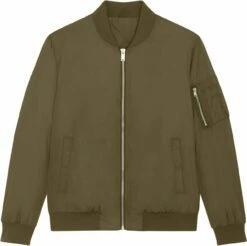 Unisex Bomber Jacke Aus Recyceltem Polyester - British Khaki