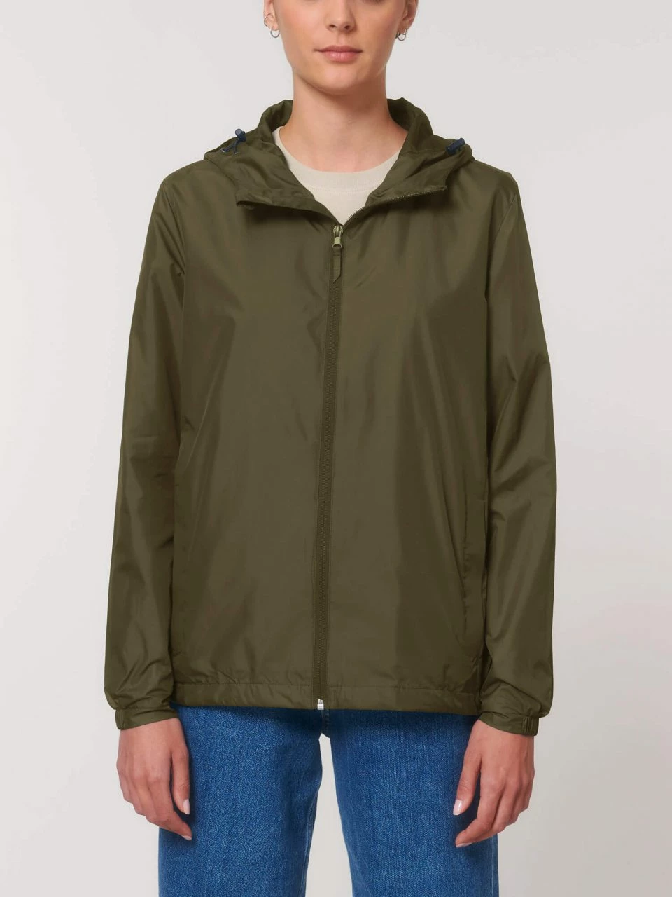 Unisex Windbreaker Aus Recyceltem Polyester - British Khaki 9 Unisex Windbreaker Aus Recyceltem Polyester - British Khaki – Bild 7