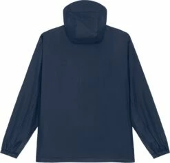 Unisex Windbreaker Aus Recyceltem Polyester - French Navy -Grundstoff Verkaufsladen U846 727 2 nachhaltige Kapuzenjacke Rueckansicht aus recyceltem Polyester vegan 1280x1280